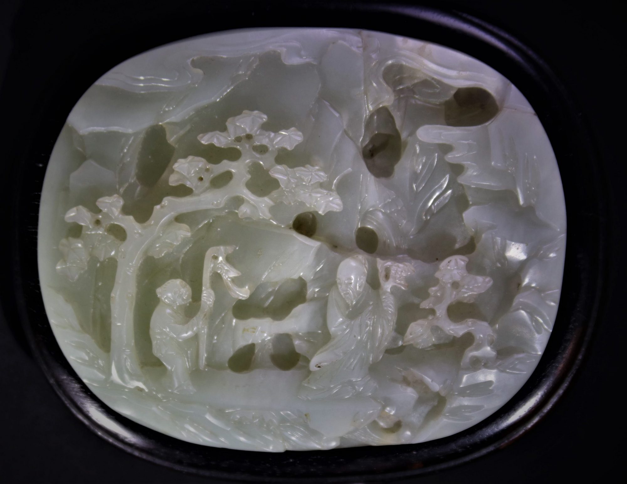 A Chinese Jade Ruyi Scepter with Zitan Wooden Handle 18th Century ...